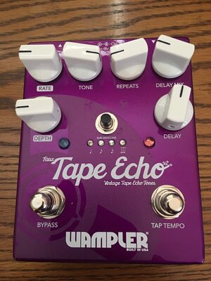 Wampler Tape Echo Delay V2 Tap Tempo Dotted 8ths Mint