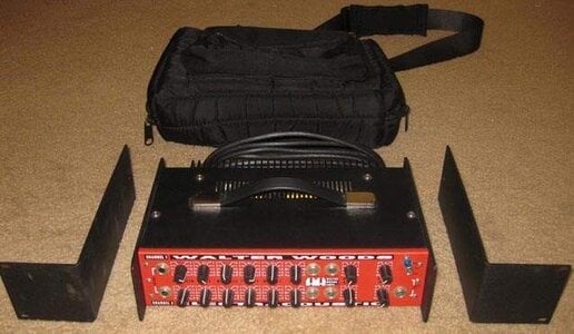 Walter Woods Blue Light Mono Ultra Hi Pwr Electracoustic Bass Amp W/Mooradian Bag Rack Ears REDUCED!