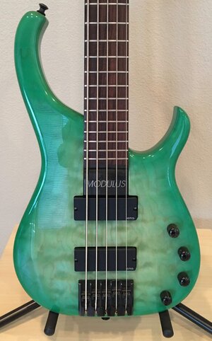 1997 Modulus Quantum Q5 Five String Bass Guitar / New Frets