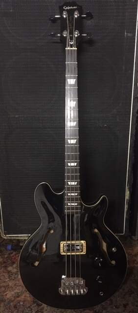 Epiphone Jack Casady Bass Black w/ TV Jones, Hipshot, and Case