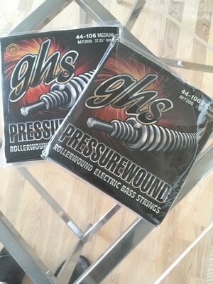 GHS pressure wound strings. medium gauge - 2 brand new sets