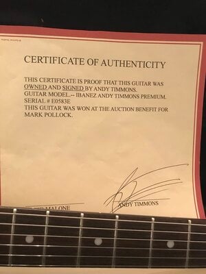 Ibanez Premium Signed by Andy Timmons