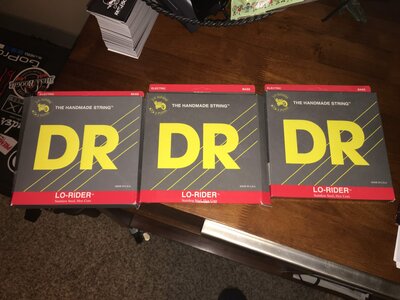 3 sets of 5 string DR Lo-Rider Stainless