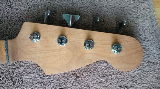 Tuners! Price Reduced! Warmoth Jazz Neck, Roasted Maple, Graphite!