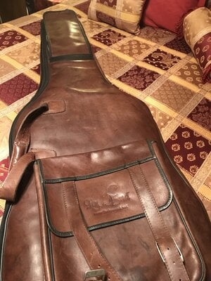 Leather (brown) Bass double LowEnd bass gigbag