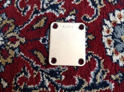 1961 vintage pre-CBS Fender neck plate