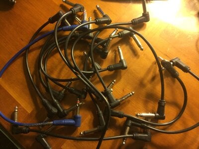 Patch Cables, Pedal Cables 16 in all