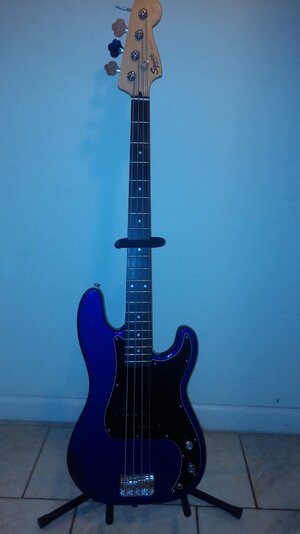 Squier P bass with upgrades