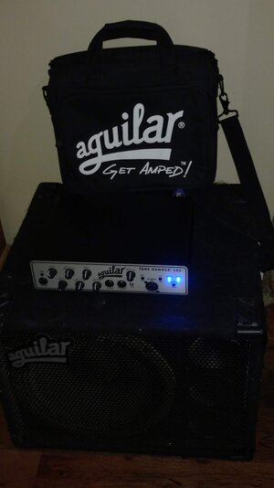 PRICE REDUCED! Aguilar Tonehammer 500, case, GS112 cab and speaker cable