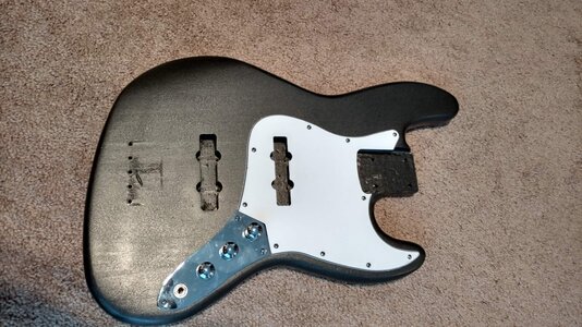 Squier VM Jazz Body- modded for 9v and Split Coil