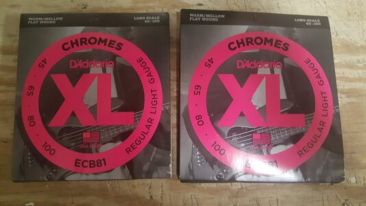 D'addario Chromes Flatwounds Two sets