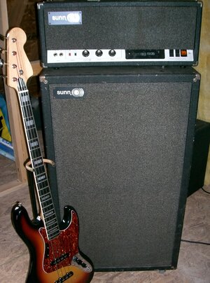 1972 SUNN 190B All Tube Bass Head with Matching 215S Cabinet WILL NOW SHIP