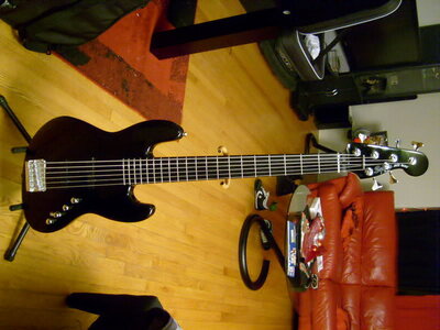 Feeler: Squier Deluxe Jazz Active V modded to 6-strings!