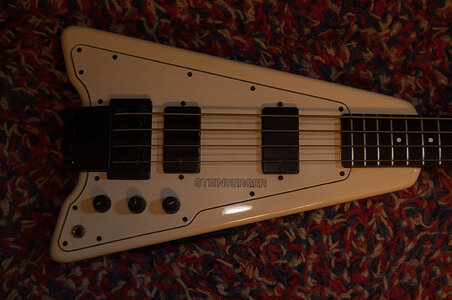 1986 Early Newburgh era Steinberger XP2 White passive EMG's