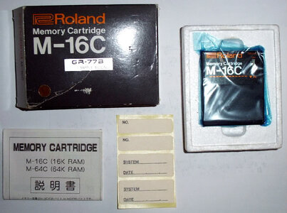 Vintage Roland M-16C Memory Cartridge GR-77B