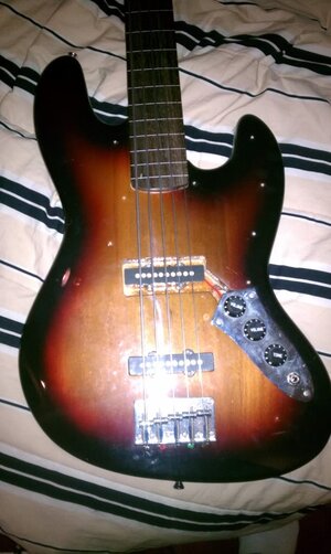 FS Sunburst SX Jazz Frettless 5