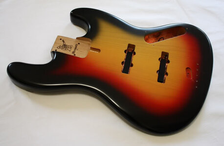 FS: Nitro Sunburst JAZZ BASS BODY - Warmoth - Jaco Tribute!