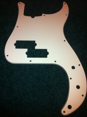 FS P pickguard, pickup and D'Addario chromes