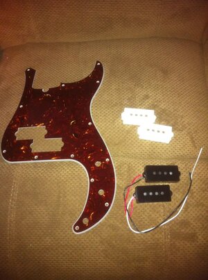 P bass pickguard and pickup