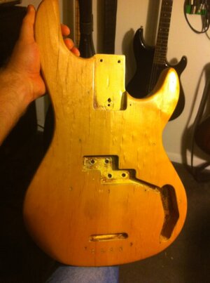 FS/FT $99 shipped conus G&L SB-1 body w pickguard. Satin nitro finish.