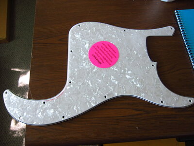 FS White Pearloid Precision Pickguard from Warmoth