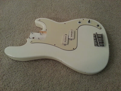 FS: Loaded White P-Bass Body