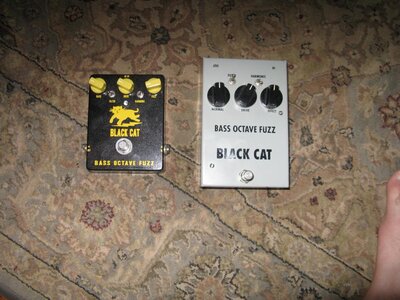 Two Black Cats! Old and New Versions Bass Octave Fuzz