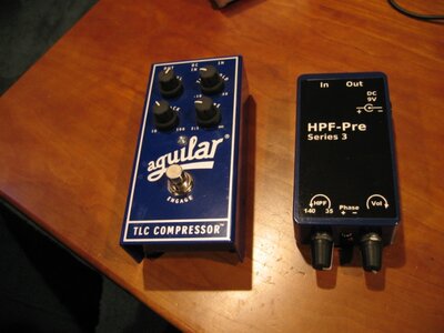 Fdeck Series 3 Hi Pass Filter and Aguilar TLC Compressor