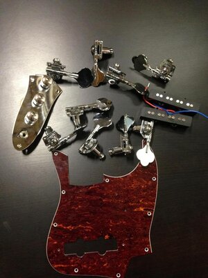 FS: SX Essex pickguard, pickups, control plate, tuners