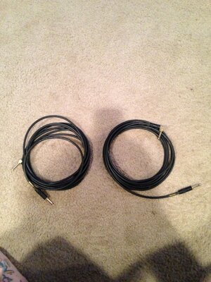 (2) mogami 18' instrument cables