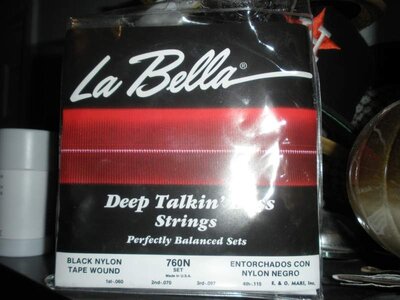 LaBella Tapes, Chrome BadAssII Bridge - Factory Grooved, NOS Gibson Witch Hat Knobs