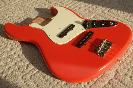 CIJ Fiesta Red Jazz Body fully loaded Semi-relic