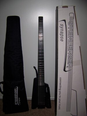 BRAND NEW Steinberger black Synapse 5 string, for sale or trade