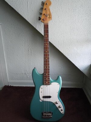 FS: '75/'76 Fender Musicmaster Bass, Sherwood Green Metallic