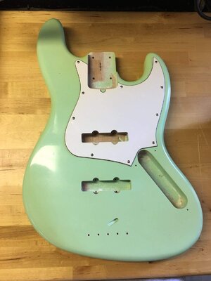 MJT Jazz Bass body Sea Foam foam green nice