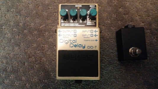 Boss DD-7 with Tap Tempo switch