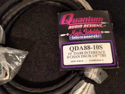 Quantum Audio Designs 8 Channel DSUB to TRS, 10 feet