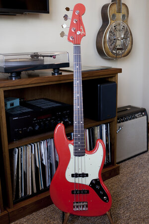 PRICE DROP!! Fender CS '64 NOS Jazz Fiesta Red (built in 2006)