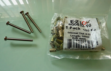 Threaded neck inserts and stainless steel machine bolts