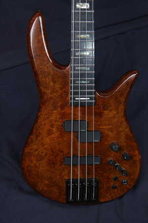 Fodera Monarch Deluxe 4 Redwood Burl