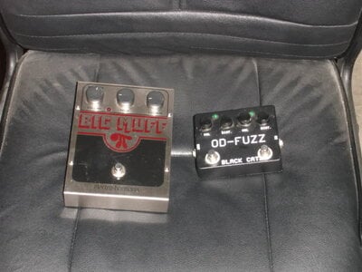 big muff (USA) and black cat overdrive/fuzz pedal F/S