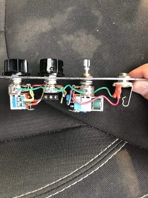 Kelling Solderless Jazz harness with series/parallel, mid control, etc