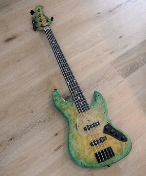 Bacchus Handmade Japan Series - WOODLINE DX5AC / EWC GB - Ginan Burl Top - Moegi Green