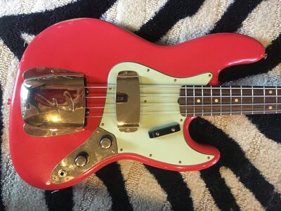 Fiesta Red Custom Shop Fender Jazz 60 stack Knob