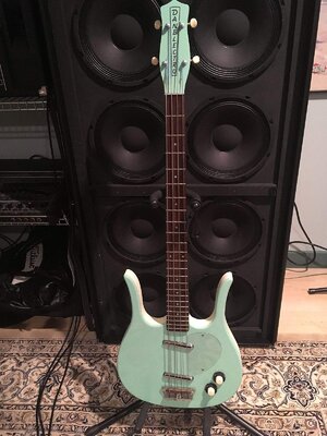 Danelectro Longhorn - 90s Korean Reissue - Aqua (seafoam)