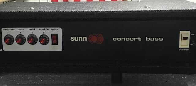 Sunn Concert Bass 1976 red knob-Now For Sale