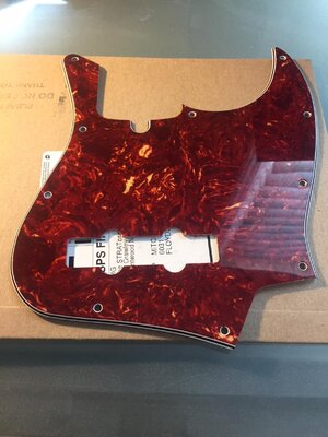 Red Tort Jazz bass pickguard