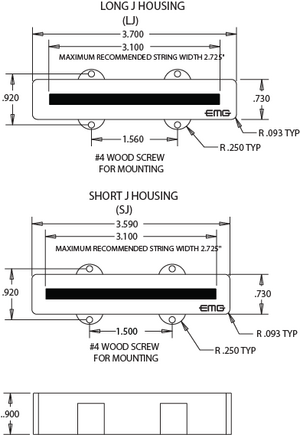 EMG J Pickup Set w/Control Plate