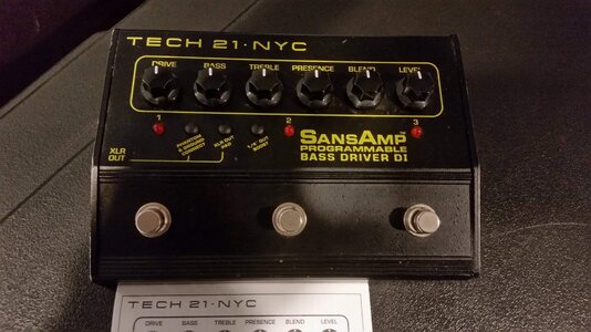 Sansamp Programmable Bass driver DI Tech 21