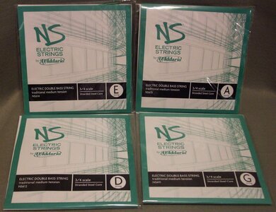 D'Addario NS Electric Traditional Bass String Set, Medium Tension - NS 610